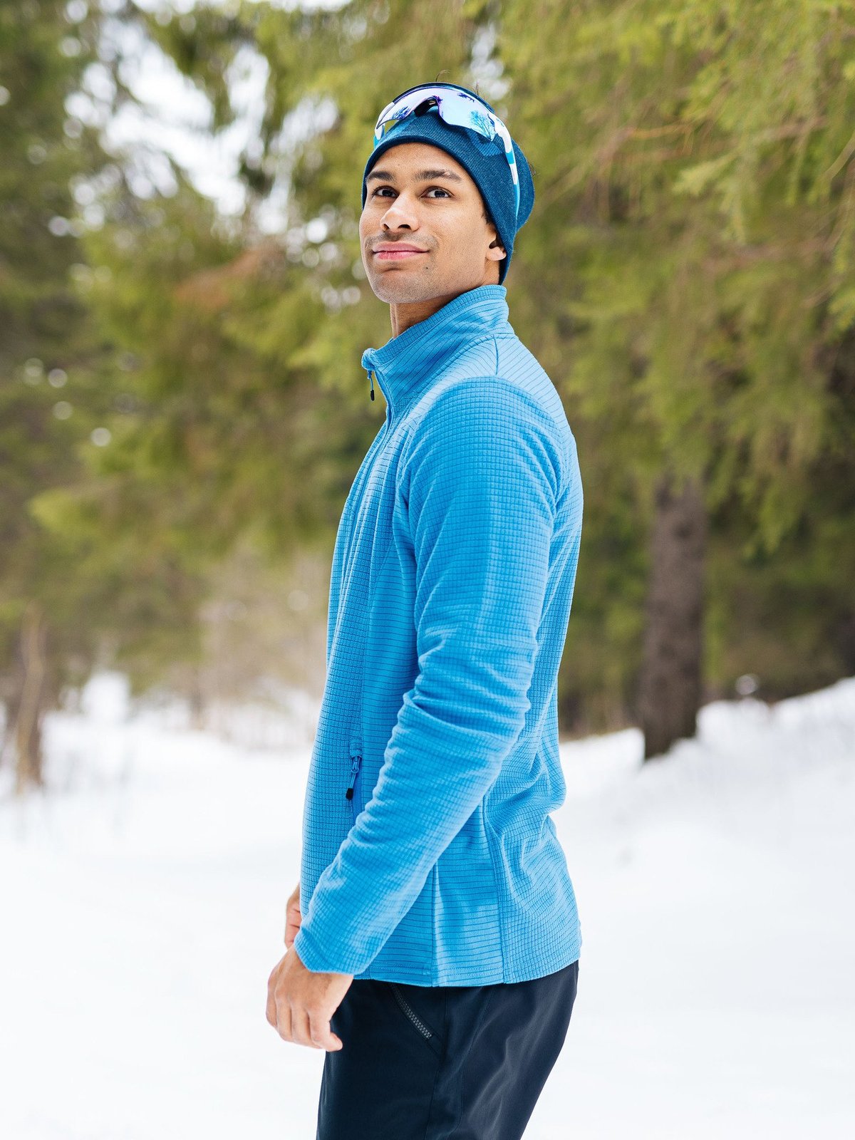 Twentyfour Isbre Zip Fleece Herre Blå