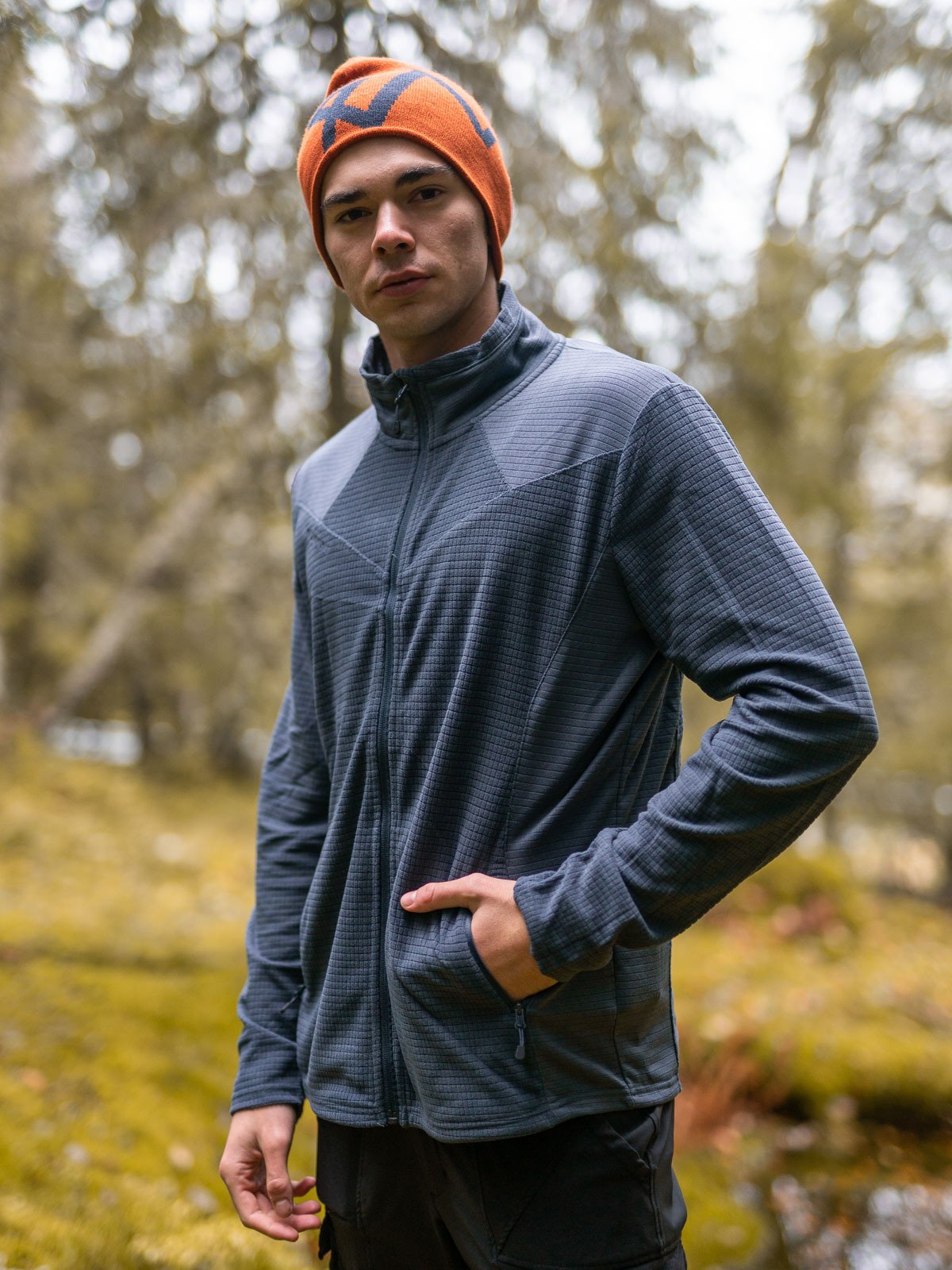 Twentyfour Isbre Zip Fleece Herre Blekkblå