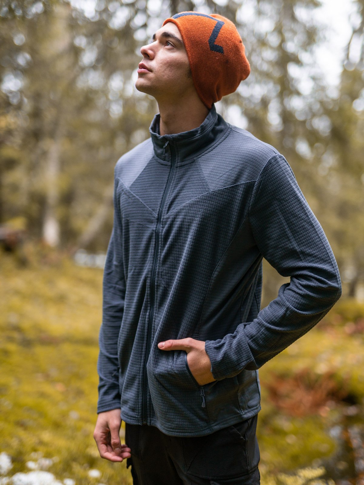 Twentyfour Isbre Zip Fleece Herre Blekkblå