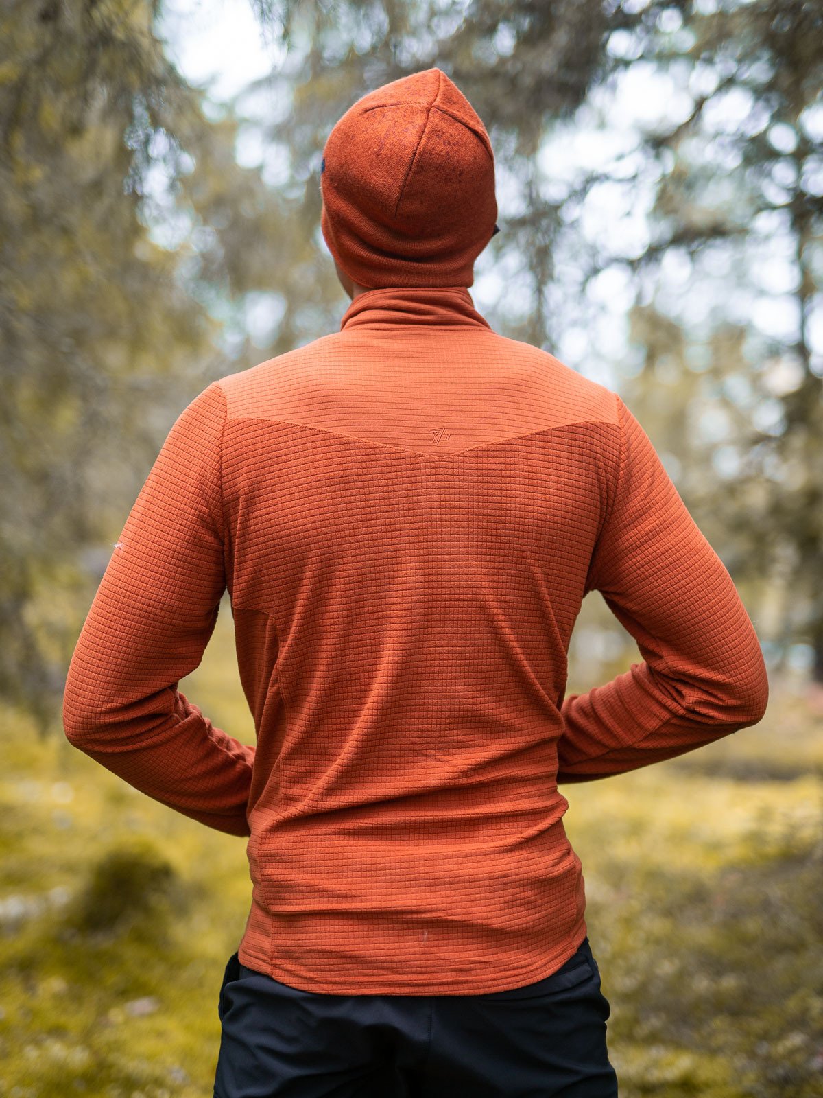 Twentyfour Isbre Zip Fleece Herre Orange Brun