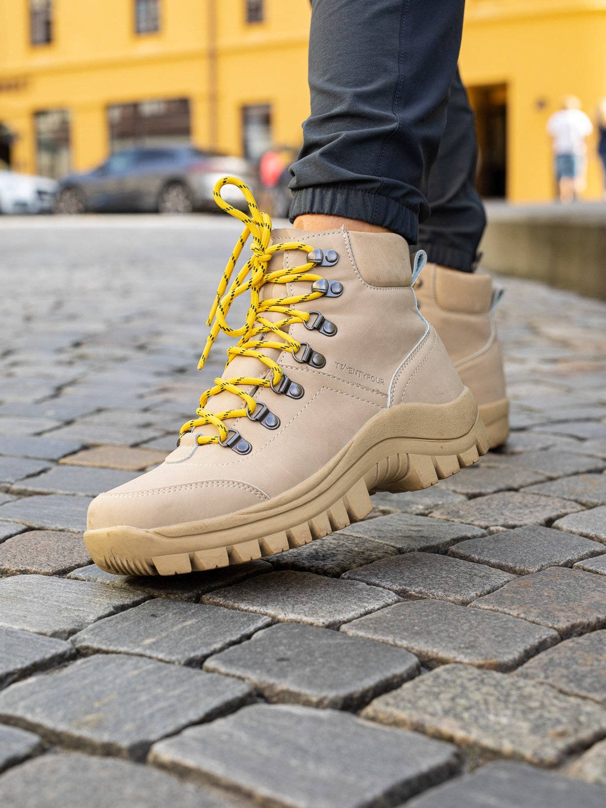 Twentyfour Mellow Lily Leather Boot Beige