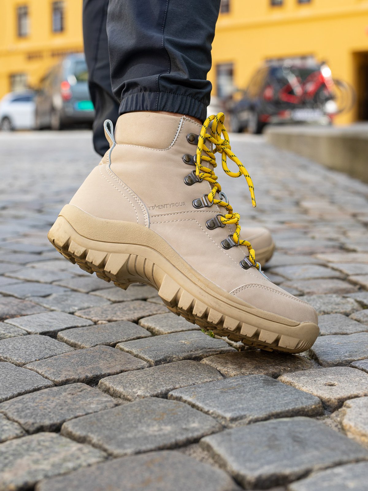 Twentyfour Mellow Lily Leather Boot Beige