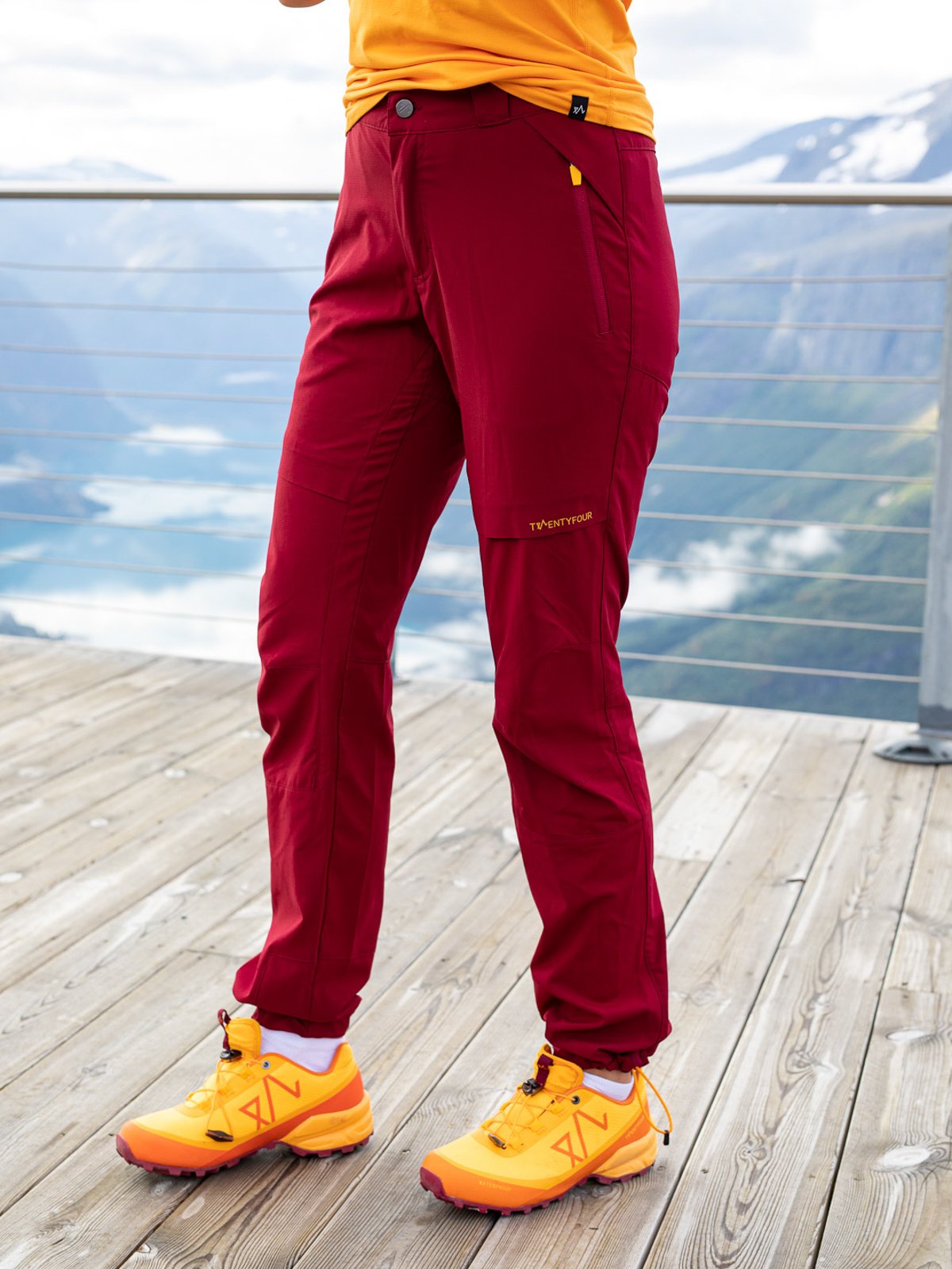 Twentyfour Loen Light Softshell Bukse Mørk Rød