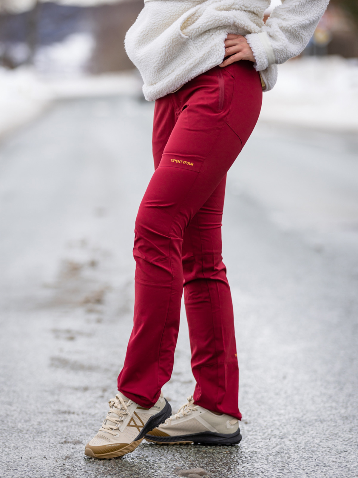 Twentyfour Loen Light Softshell Bukse Mørk Rød