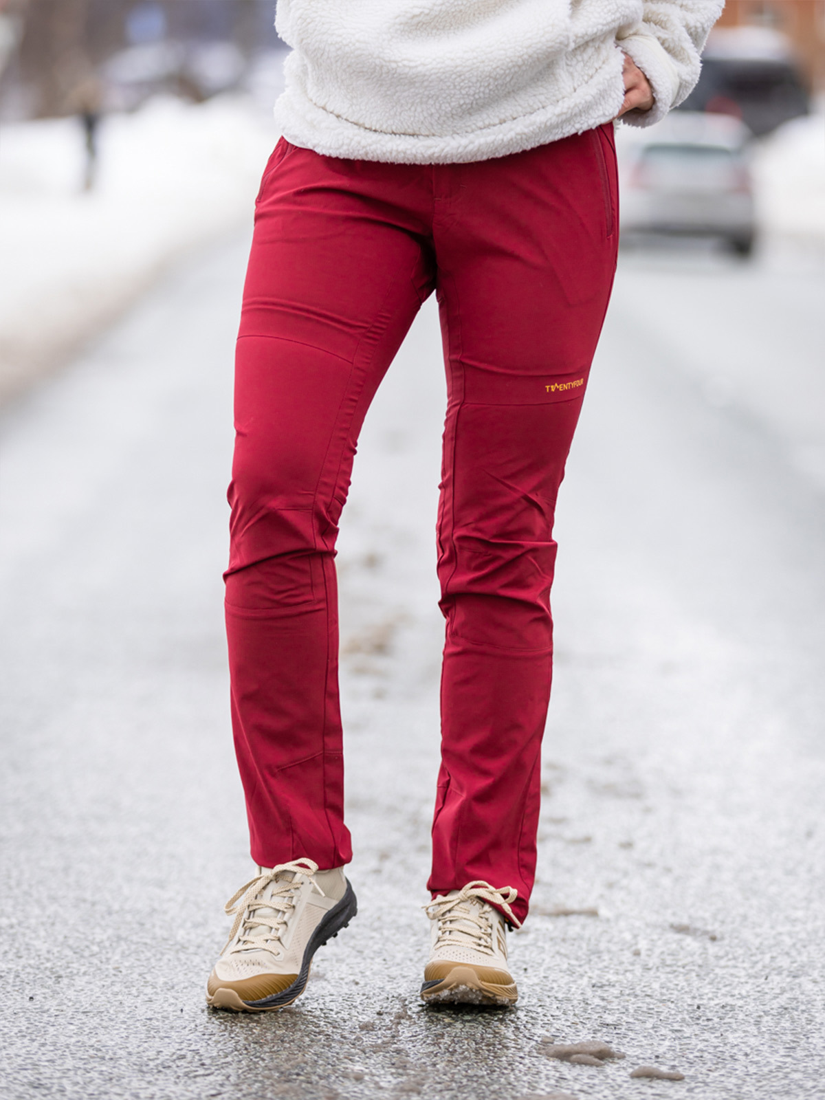 Twentyfour Loen Light Softshell Bukse Mørk Rød