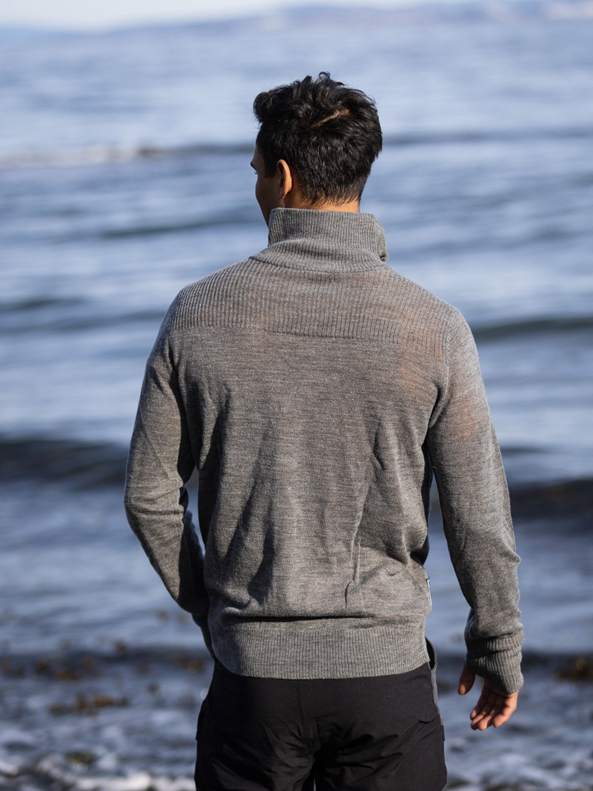 Twentyfour Flåm Half Zip Genser Gråmelert