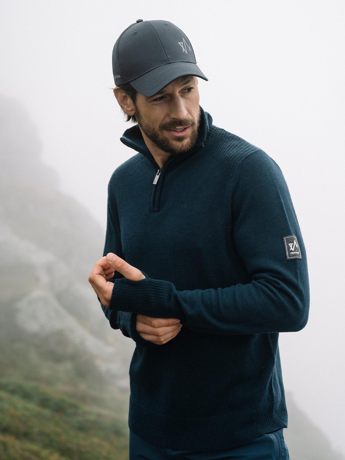 Twentyfour Flåm Half Zip Genser Marine