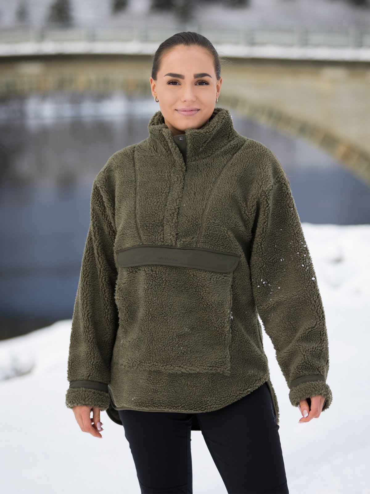 Twentyfour Mellow Pile Genser Mørk Oliven