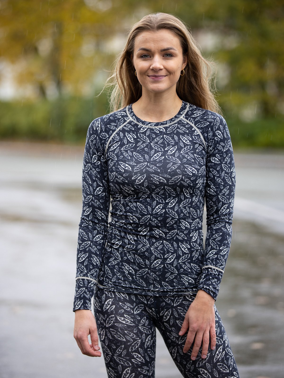 Twentyfour Twentyfour GI Baselayer sett helprint Blekkblå