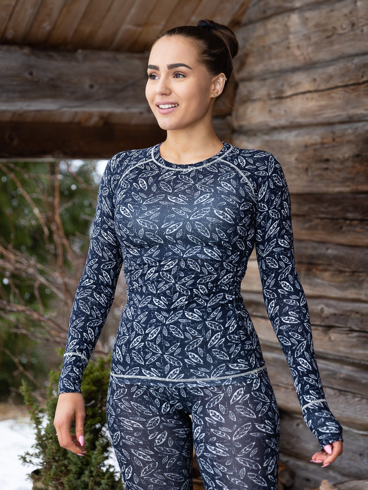 Twentyfour Twentyfour GI Baselayer sett helprint Blekkblå