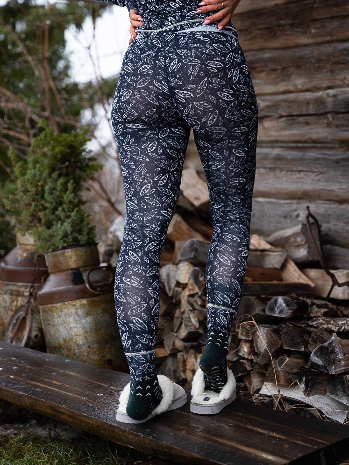 Twentyfour Twentyfour GI Baselayer sett helprint Blekkblå