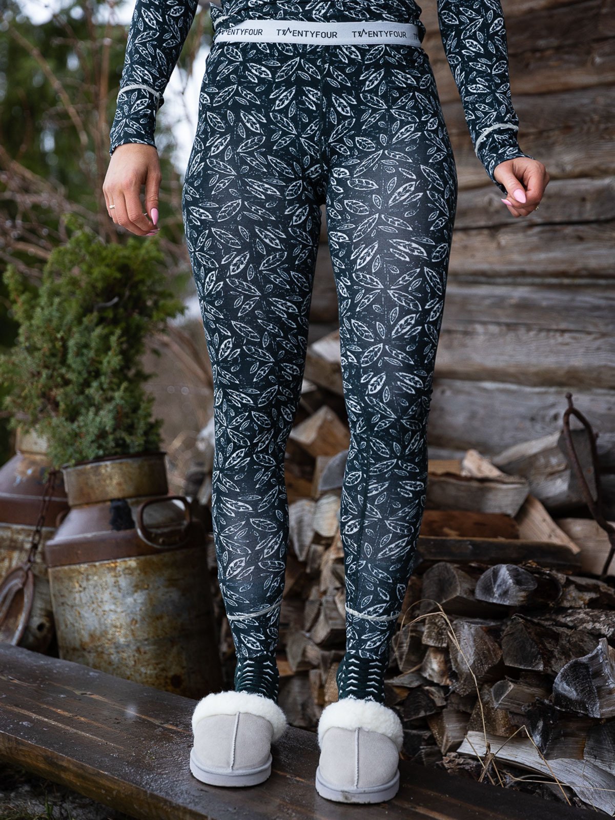 Twentyfour Twentyfour GI Baselayer sett helprint Flaskegrønn