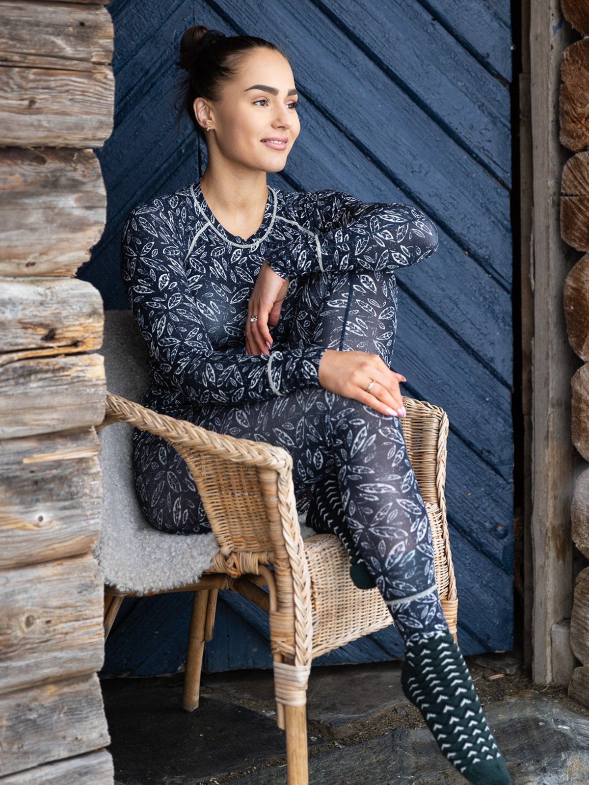 Twentyfour Twentyfour GI Baselayer sett helprint Flaskegrønn