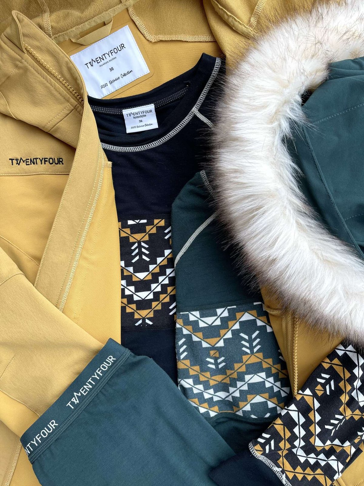 Twentyfour Twentyfour GI Baselayer sett rundstrikk Skyggesort