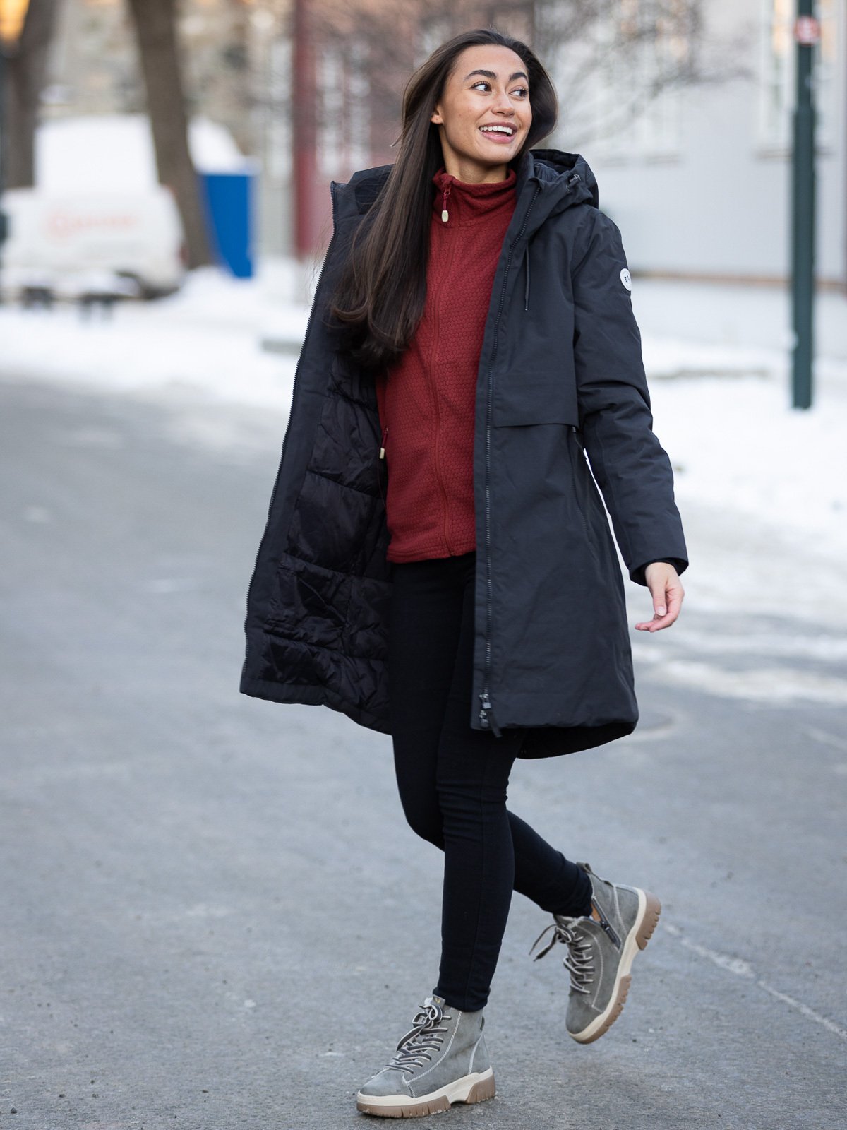 Twentyfour Finse Full Zip Fleece Vinrød