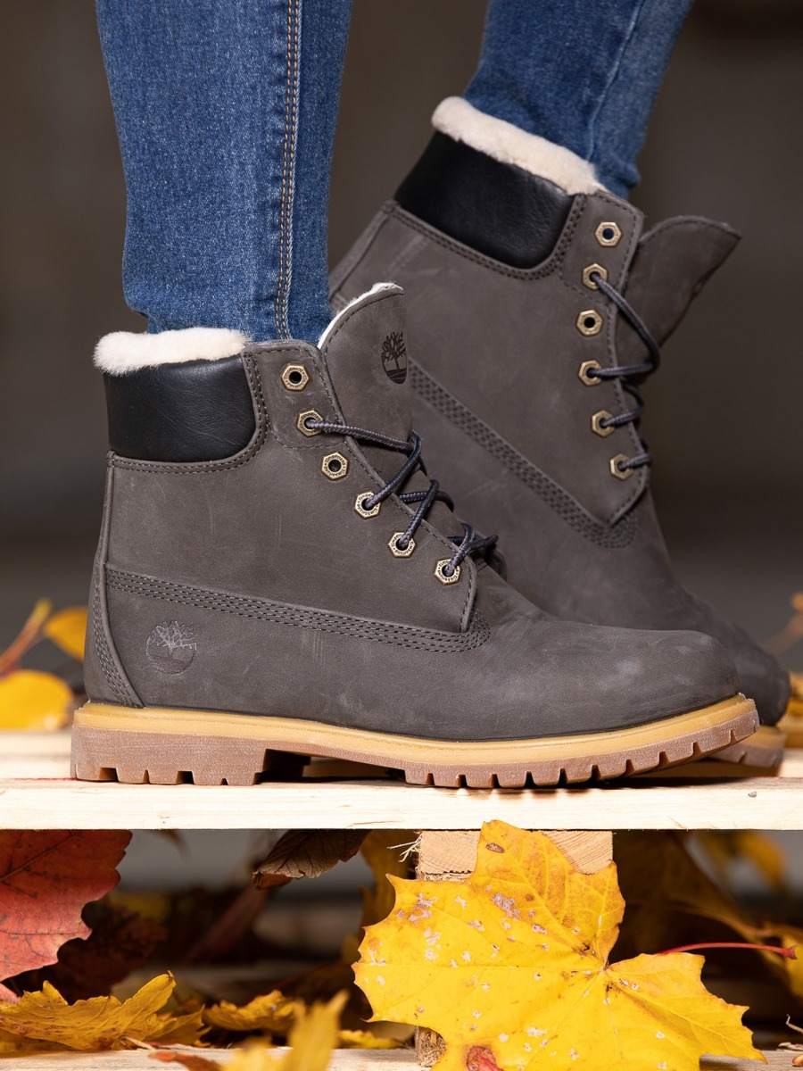 Timberland 6 inch Premium Shearling Lined WP Boot Grey