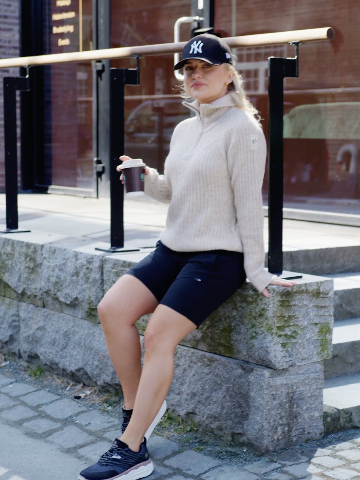 Twentyfour 1222 Half Zip Genser Beige Melange