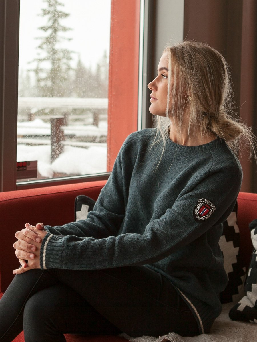Twentyfour Finse Strikkegenser Blågrå