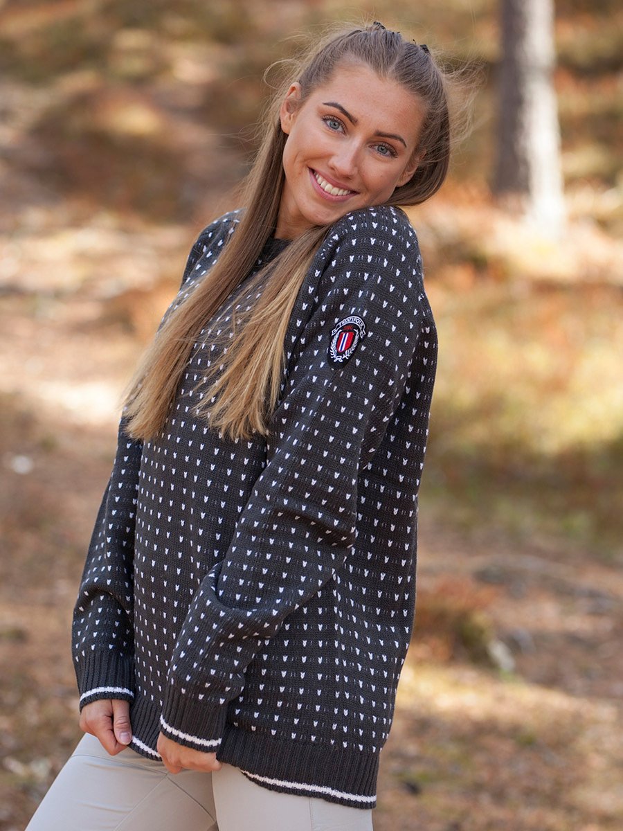 Twentyfour Finse Strikkegenser Antrasitt