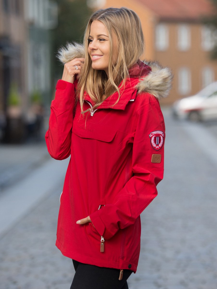 Twentyfour Finse 2-lags Anorakk Flaggrød