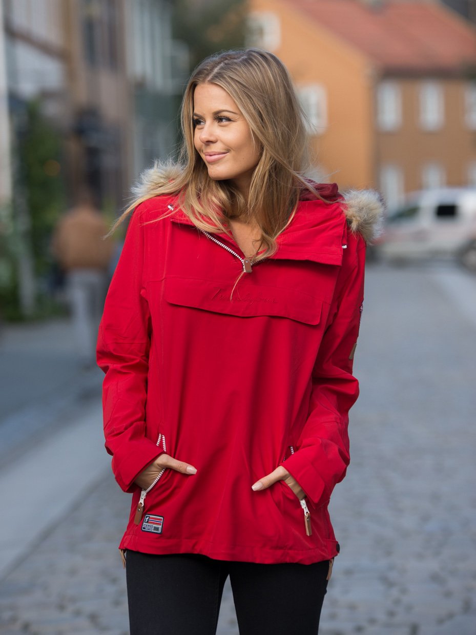 Twentyfour Finse 2-lags Anorakk Flaggrød