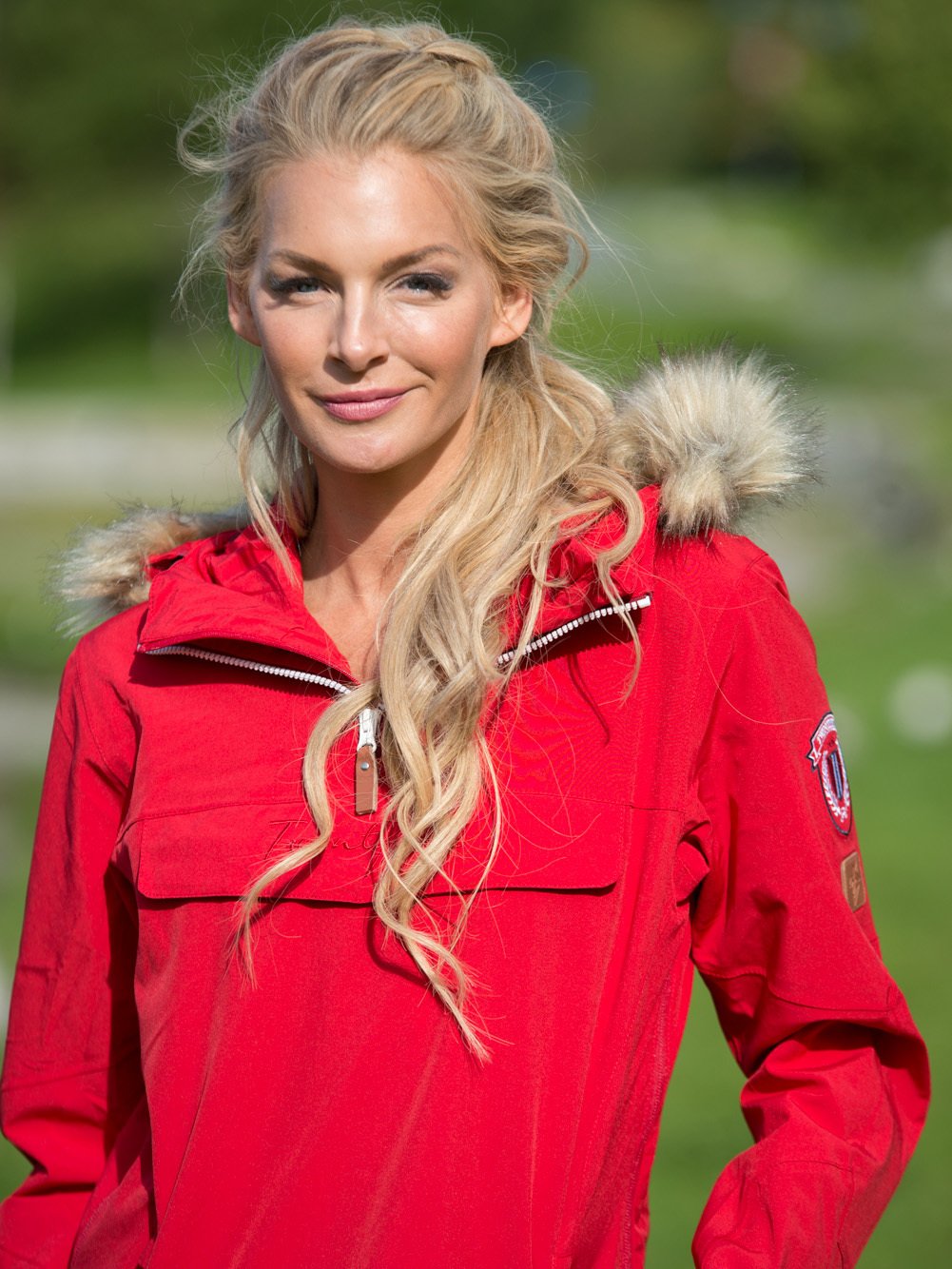 Twentyfour Finse 2-lags Anorakk Flaggrød