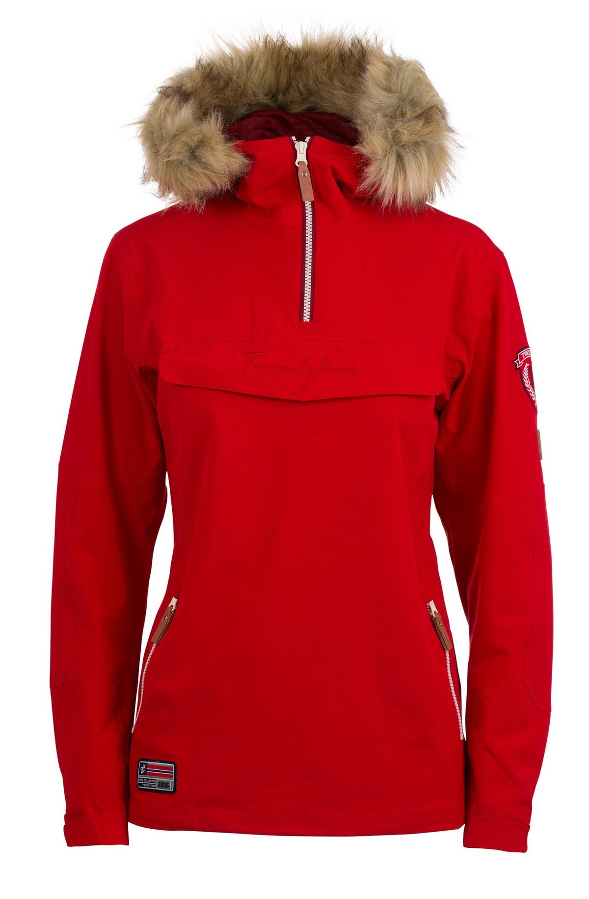 Twentyfour Finse 2-lags Anorakk Flaggrød