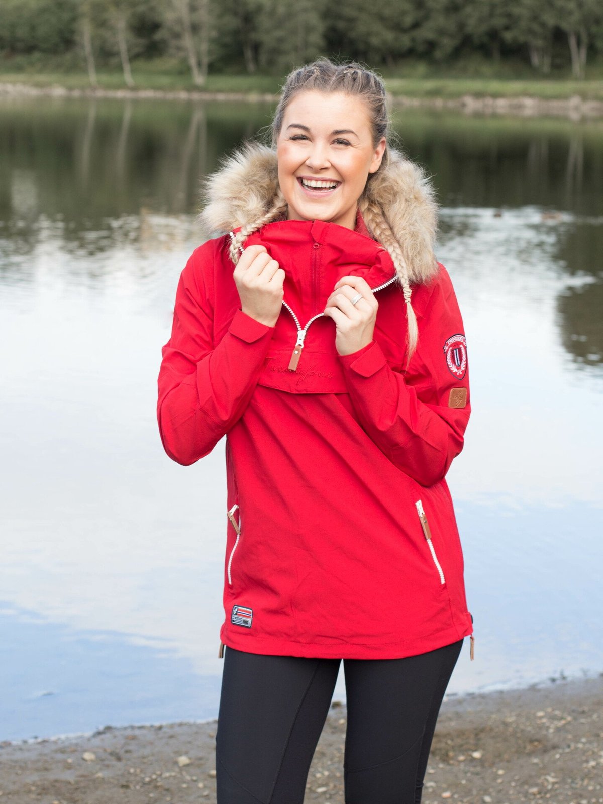 Twentyfour Finse 2-lags Anorakk Flaggrød