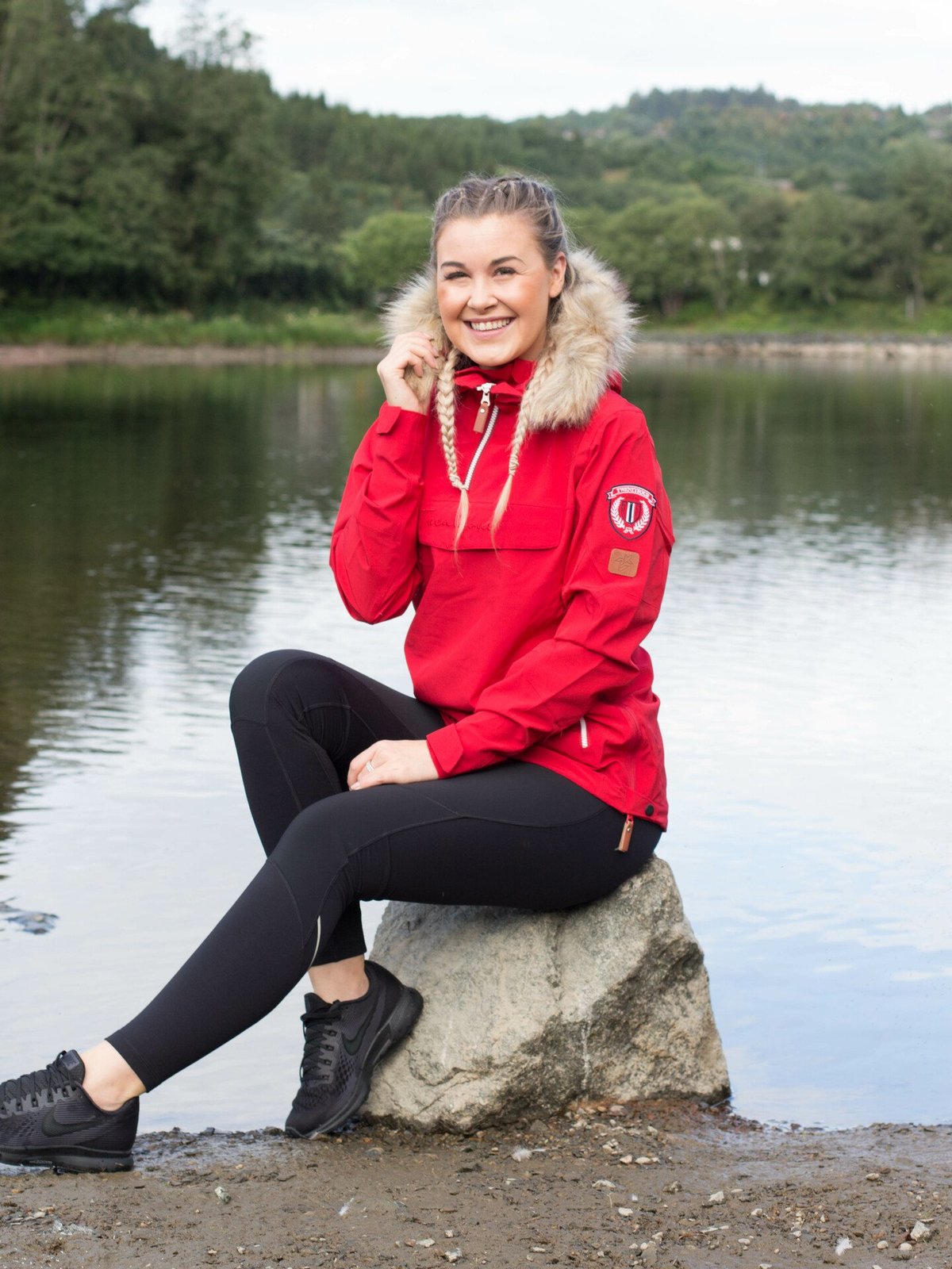 Twentyfour Finse 2-lags Anorakk Flaggrød