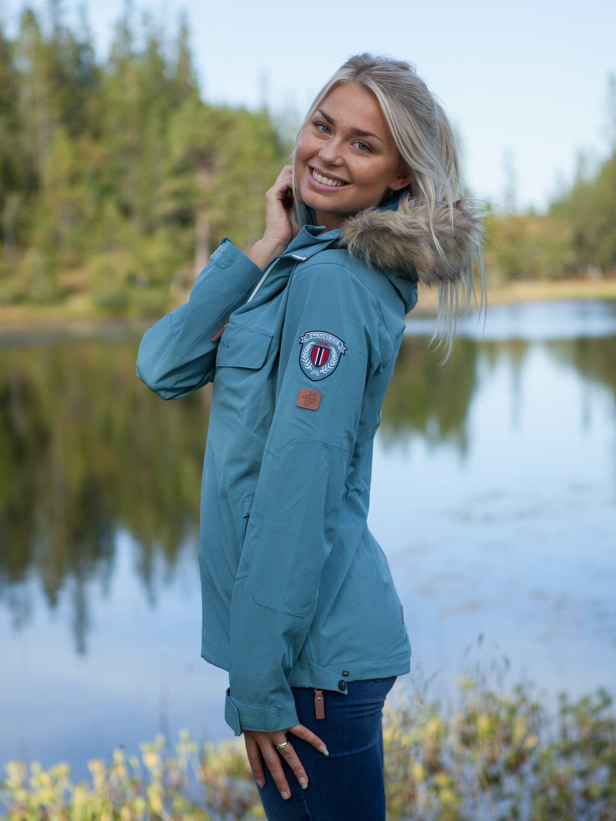 Twentyfour Finse 2-lags Anorakk Gammelblå