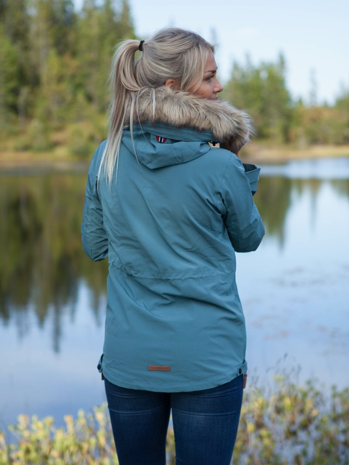 Twentyfour Finse 2-lags Anorakk Gammelblå