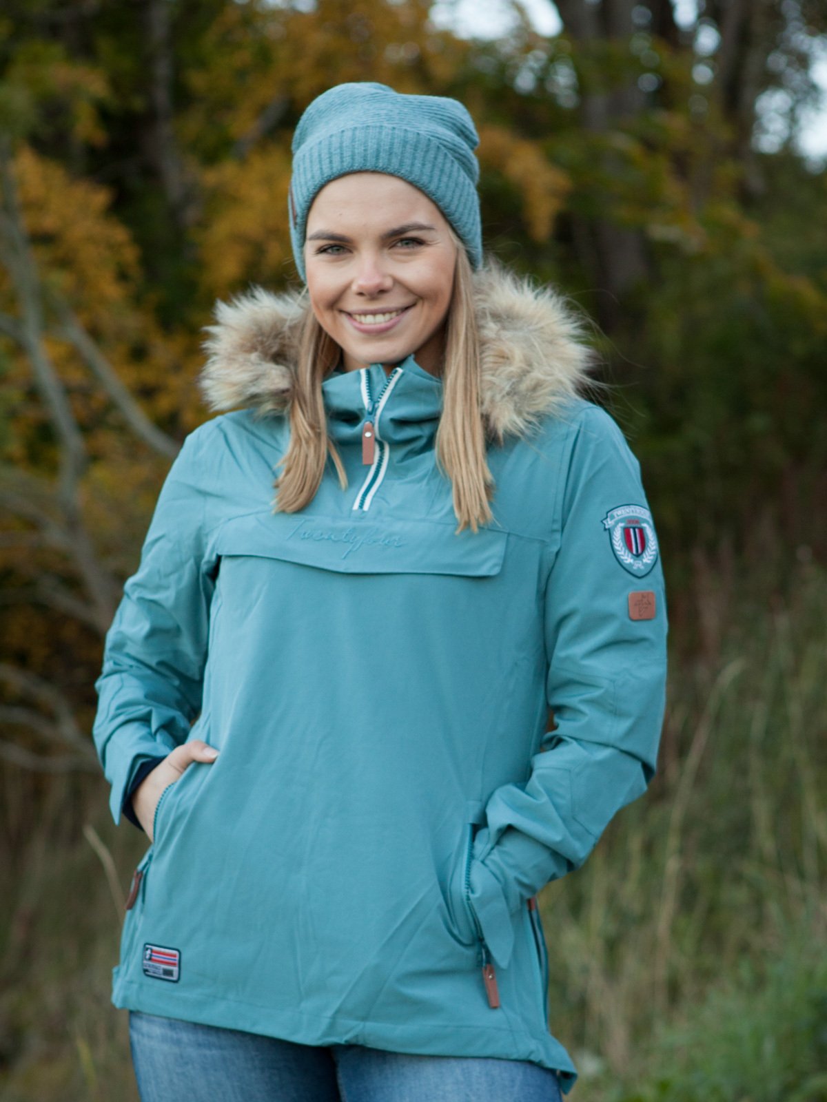 Twentyfour Finse 2-lags Anorakk Gammelblå