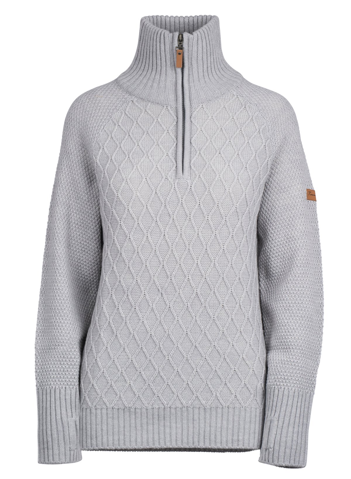 Twentyfour Mellow Half Zip Genser Gråmelert