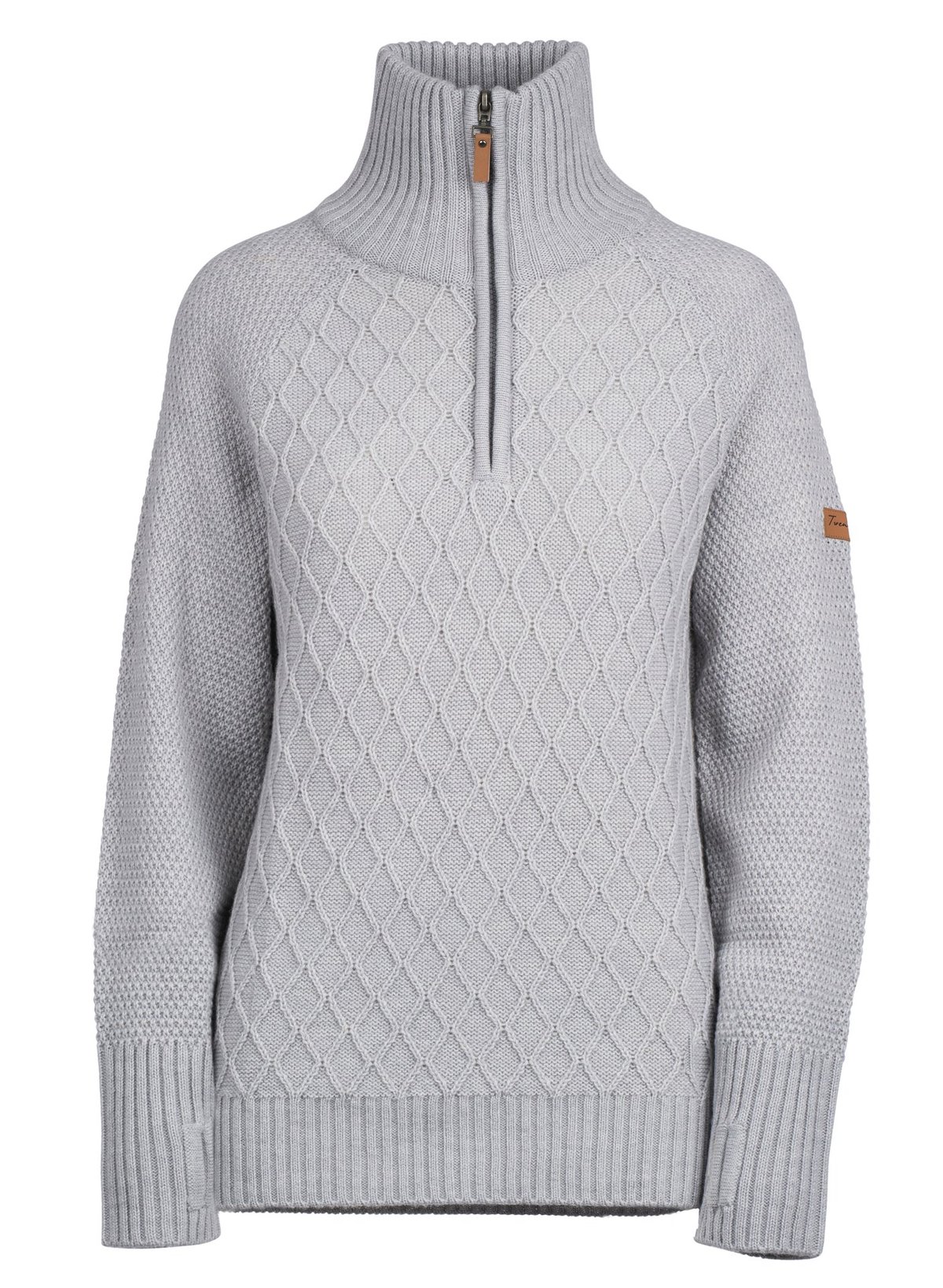 Twentyfour Mellow Half Zip Genser Gråmelert