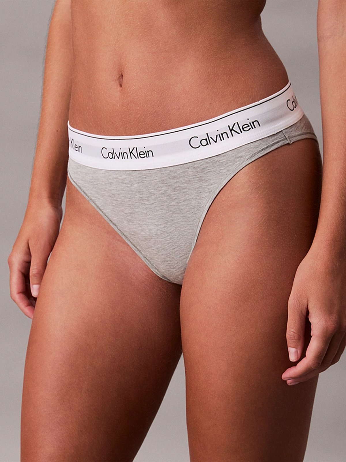 Calvin Klein High Leg Tanga Grey Heather