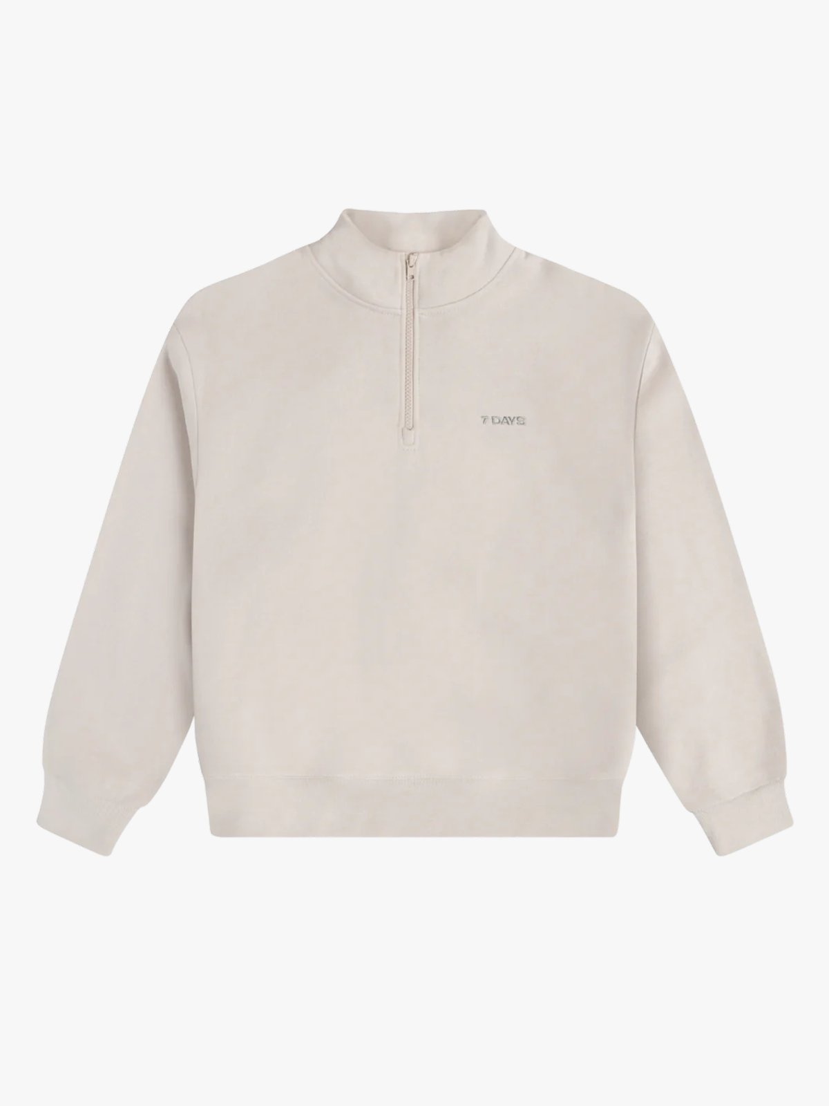 7 DAYS Active Organic Fitted Half Zip Silver Gray