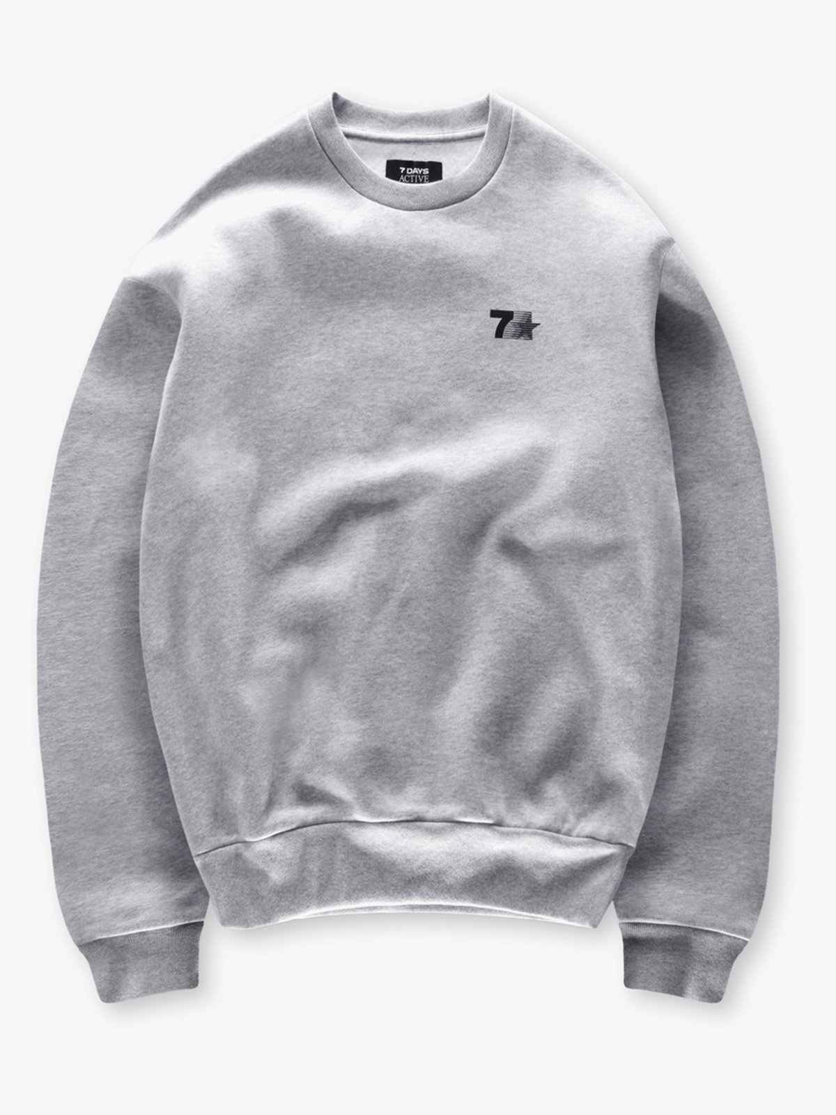 7 DAYS Active Organic Graphic Regular Crewneck Heather Grey