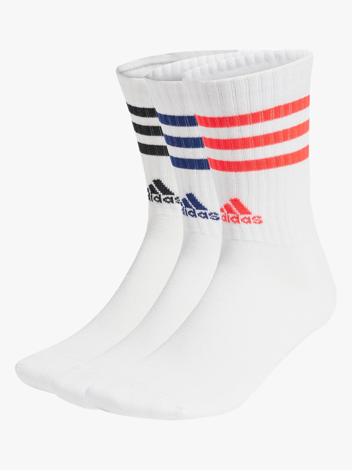 adidas 3-Stripes Crew Sock 3-Pakk White