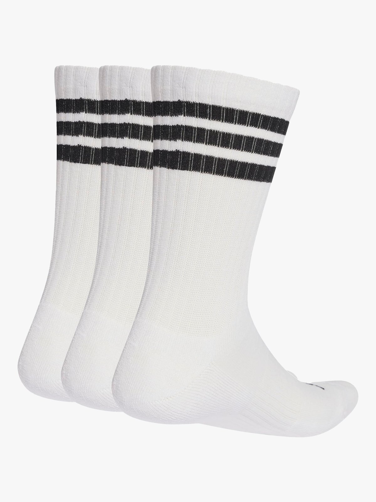 adidas 3-Stripes Essentials Crew 3 Pack White / Black