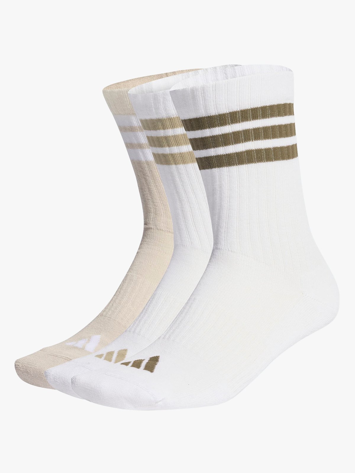 adidas 3-Stripes Essentials Crew 3 Pack Brun