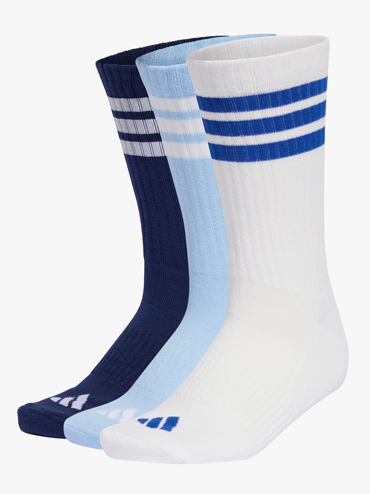 adidas 3-Stripes Essentials Crew 3 Pack Blå