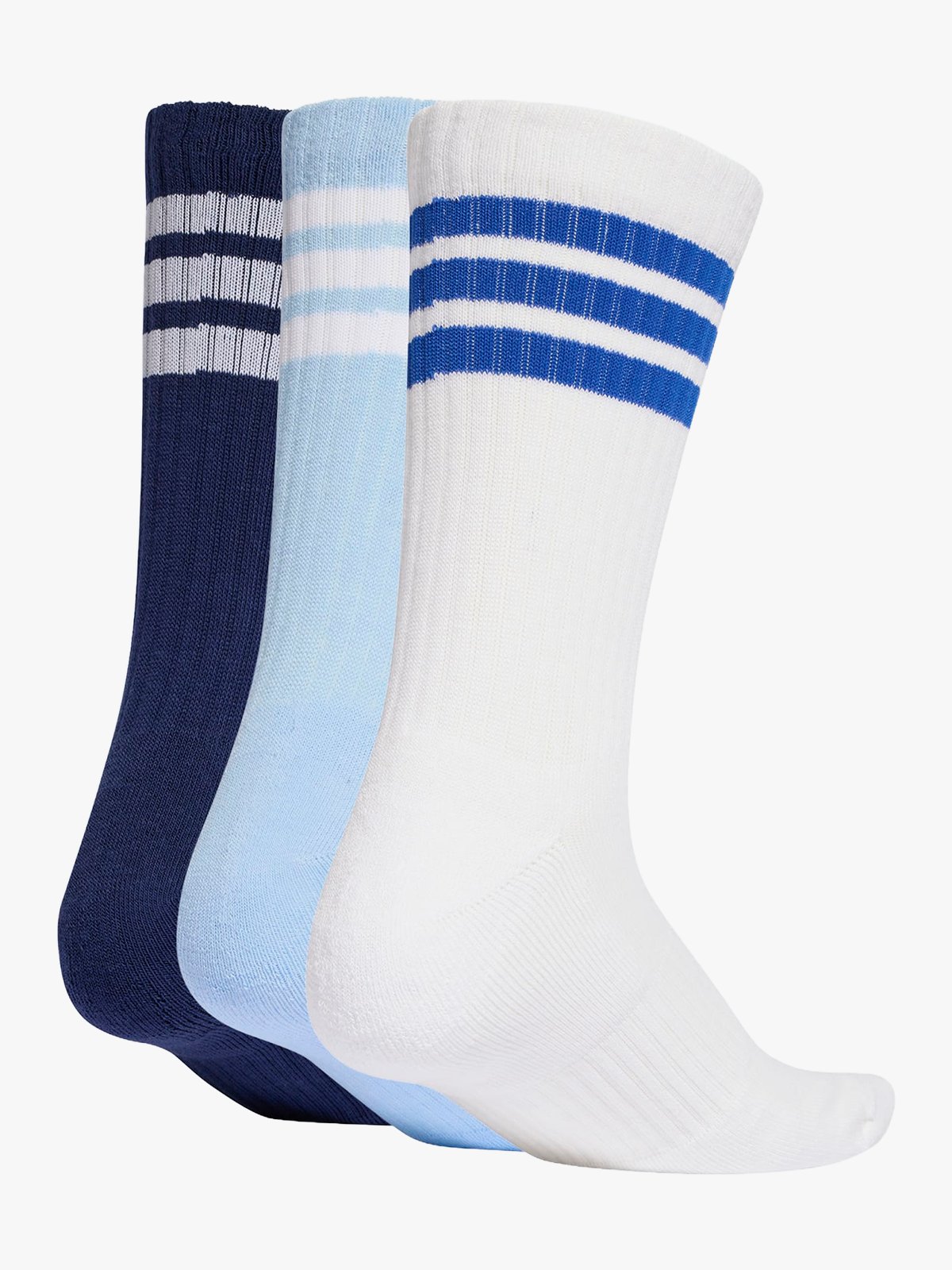 adidas 3-Stripes Essentials Crew 3 Pack Blå