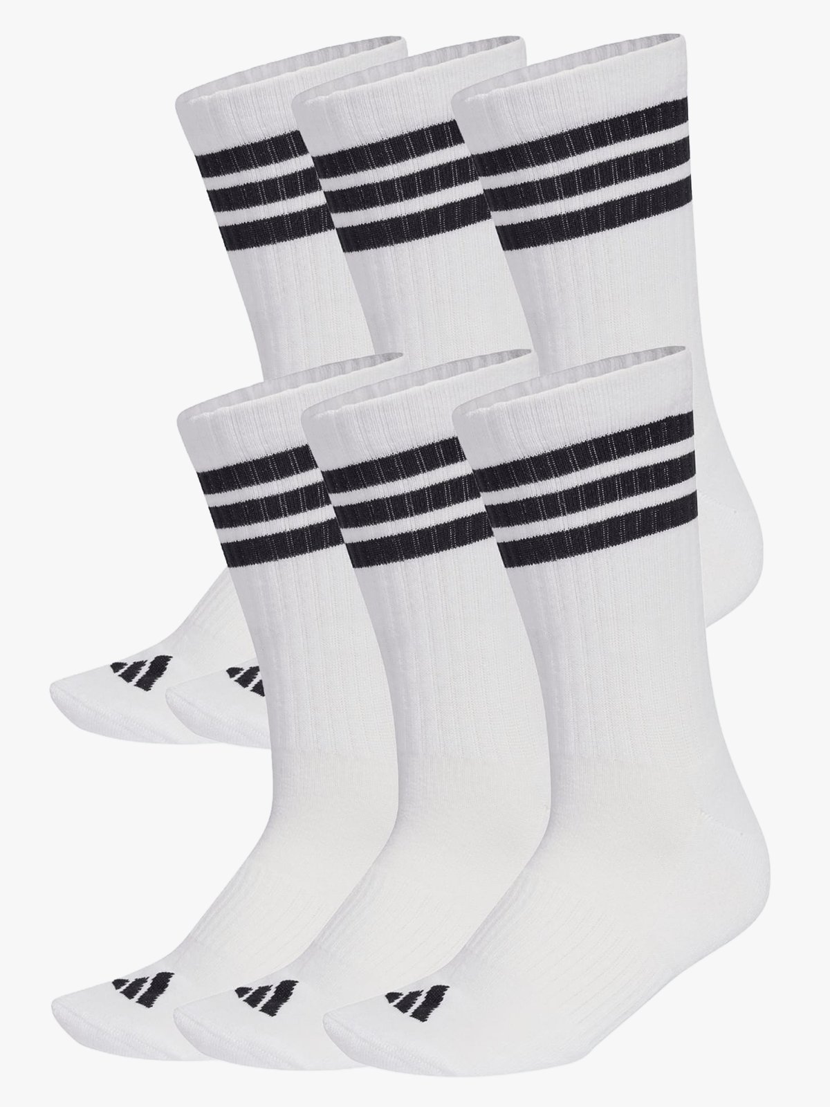 adidas 3-Stripes Essentials Crew 6 Pack Hvit