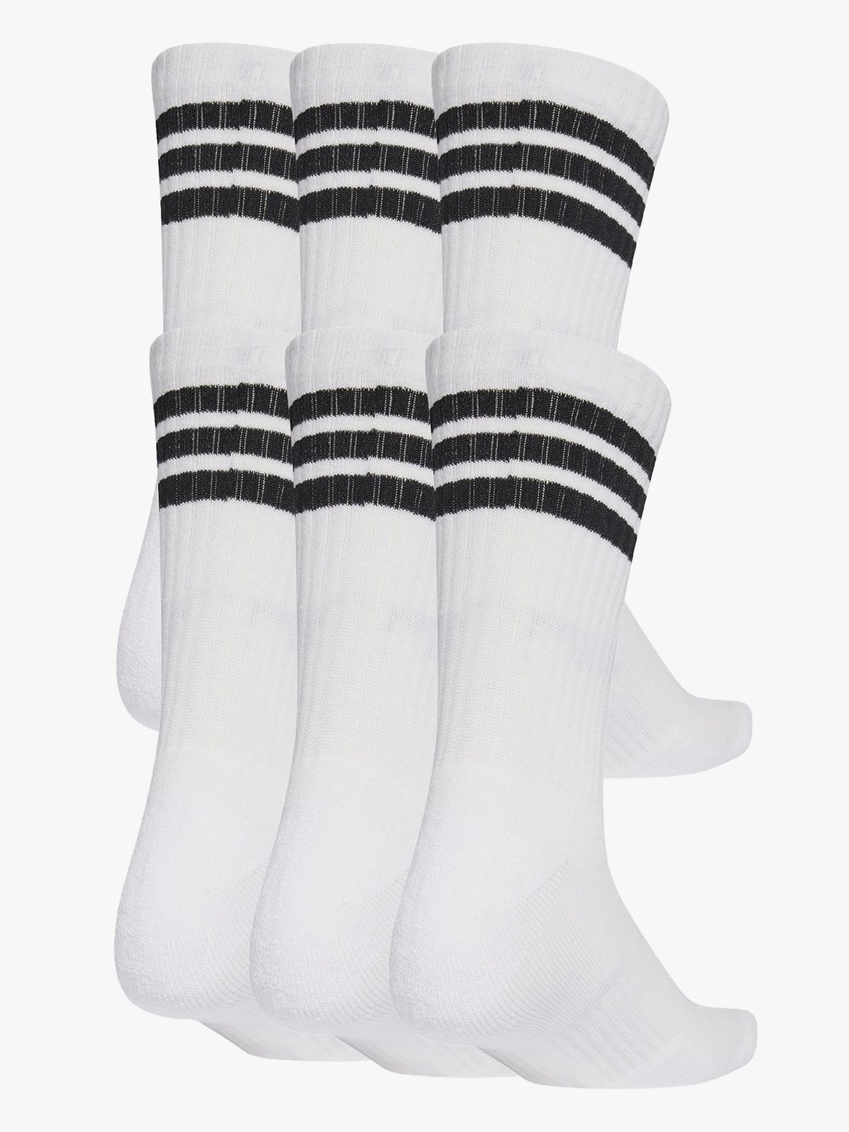 adidas 3-Stripes Essentials Crew 6 Pack Hvit
