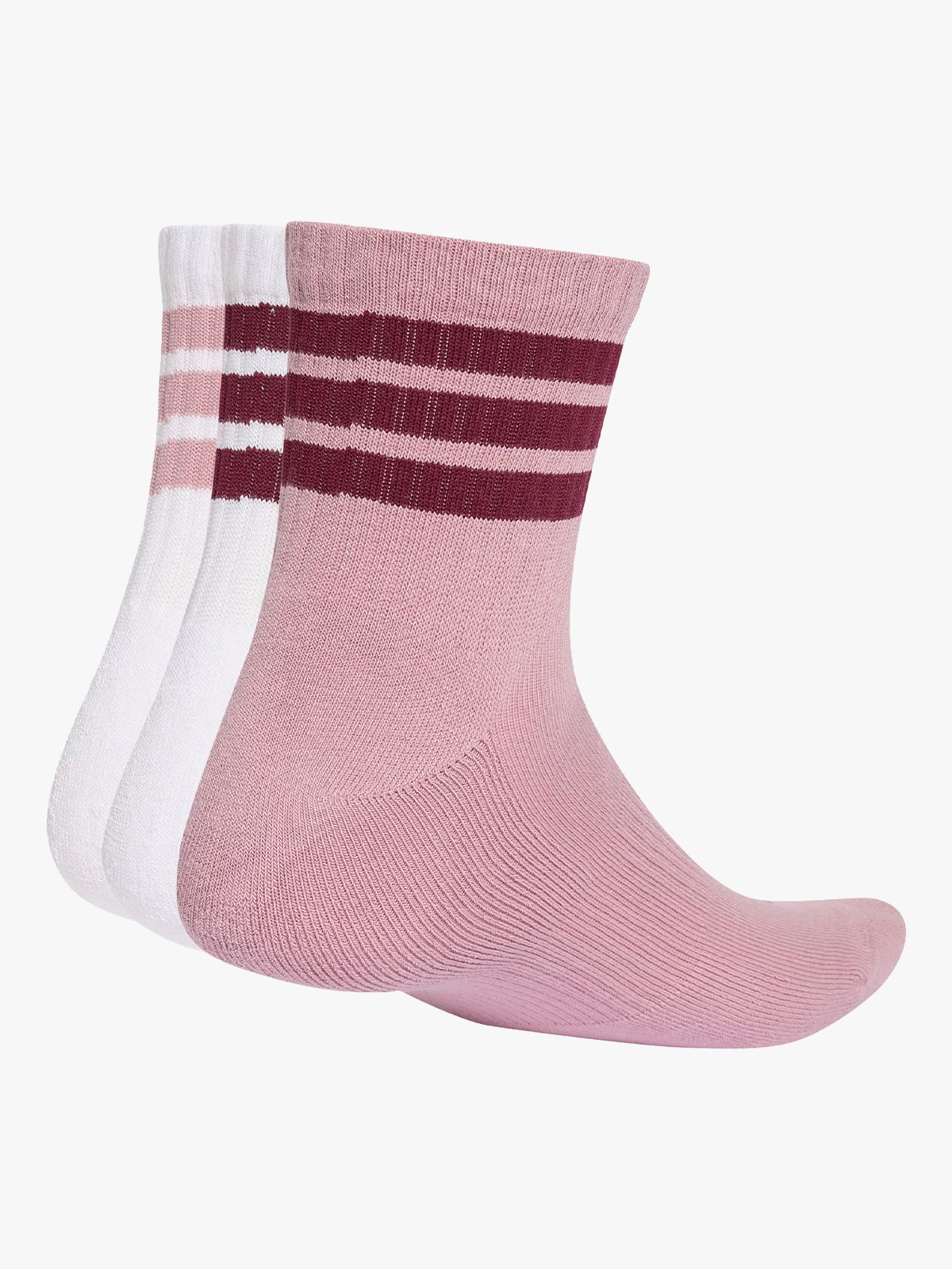 adidas 3-Stripes Essentials Crew Mid 3 Pack Hvit