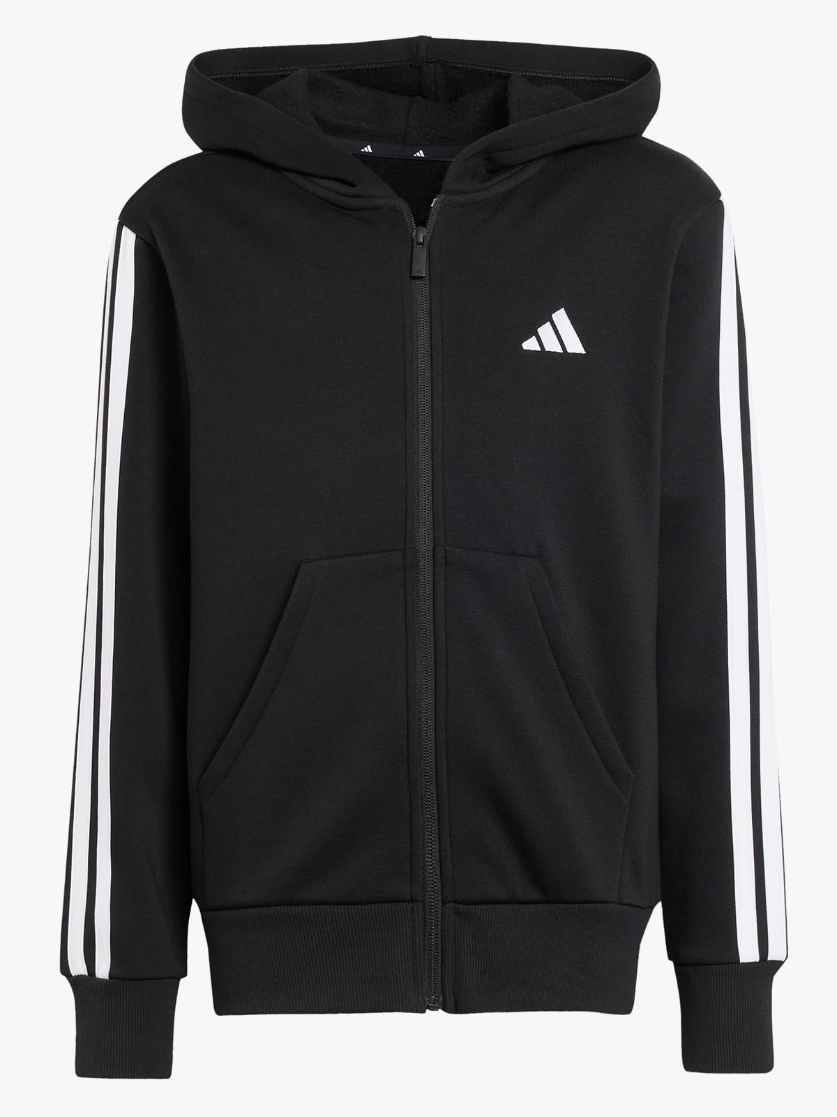 adidas 3S Fleece Full Zip Hood Junior BLACK/WHITE