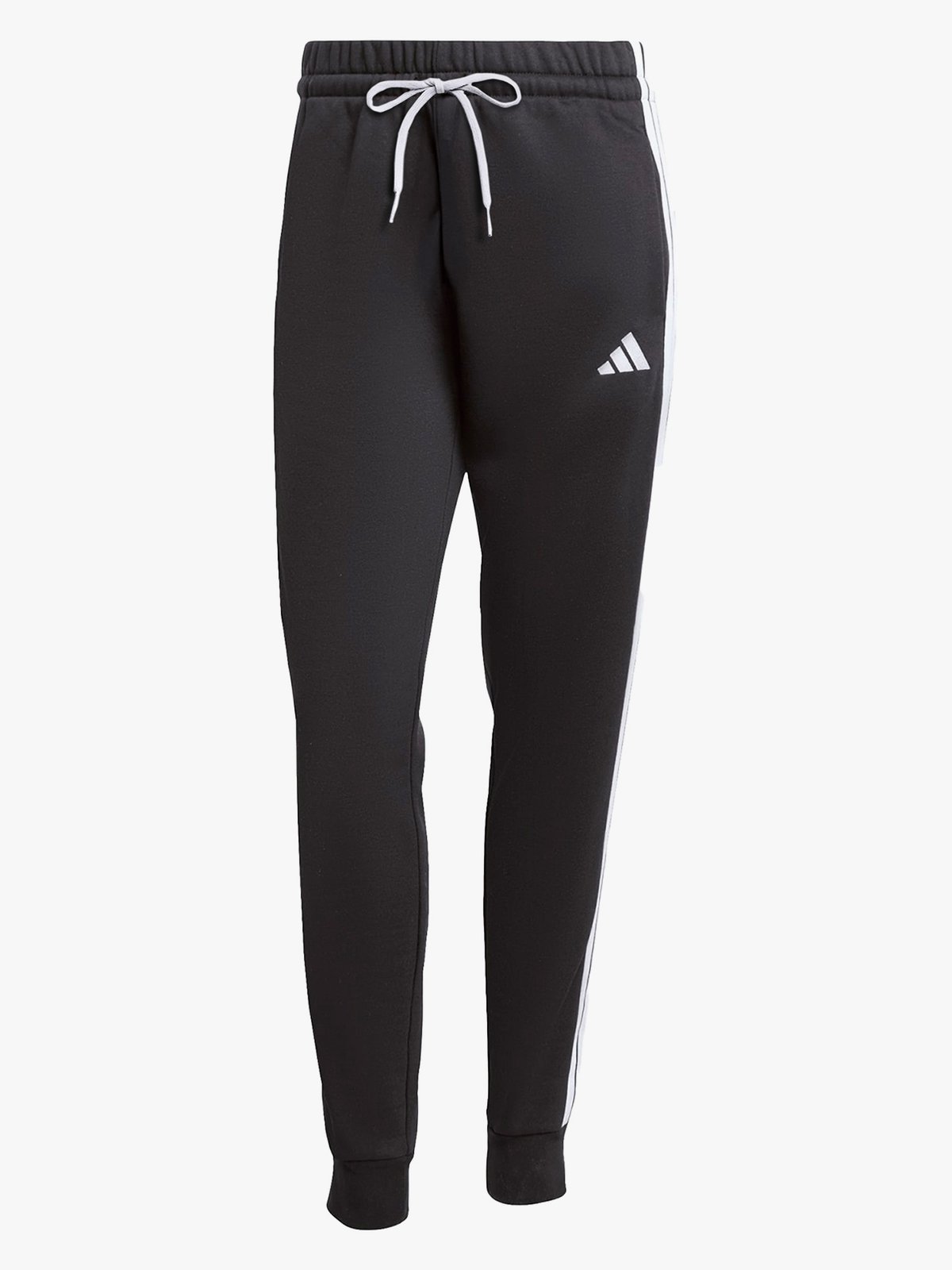 adidas 3-Stripes Fleece Slim Pant Black / White
