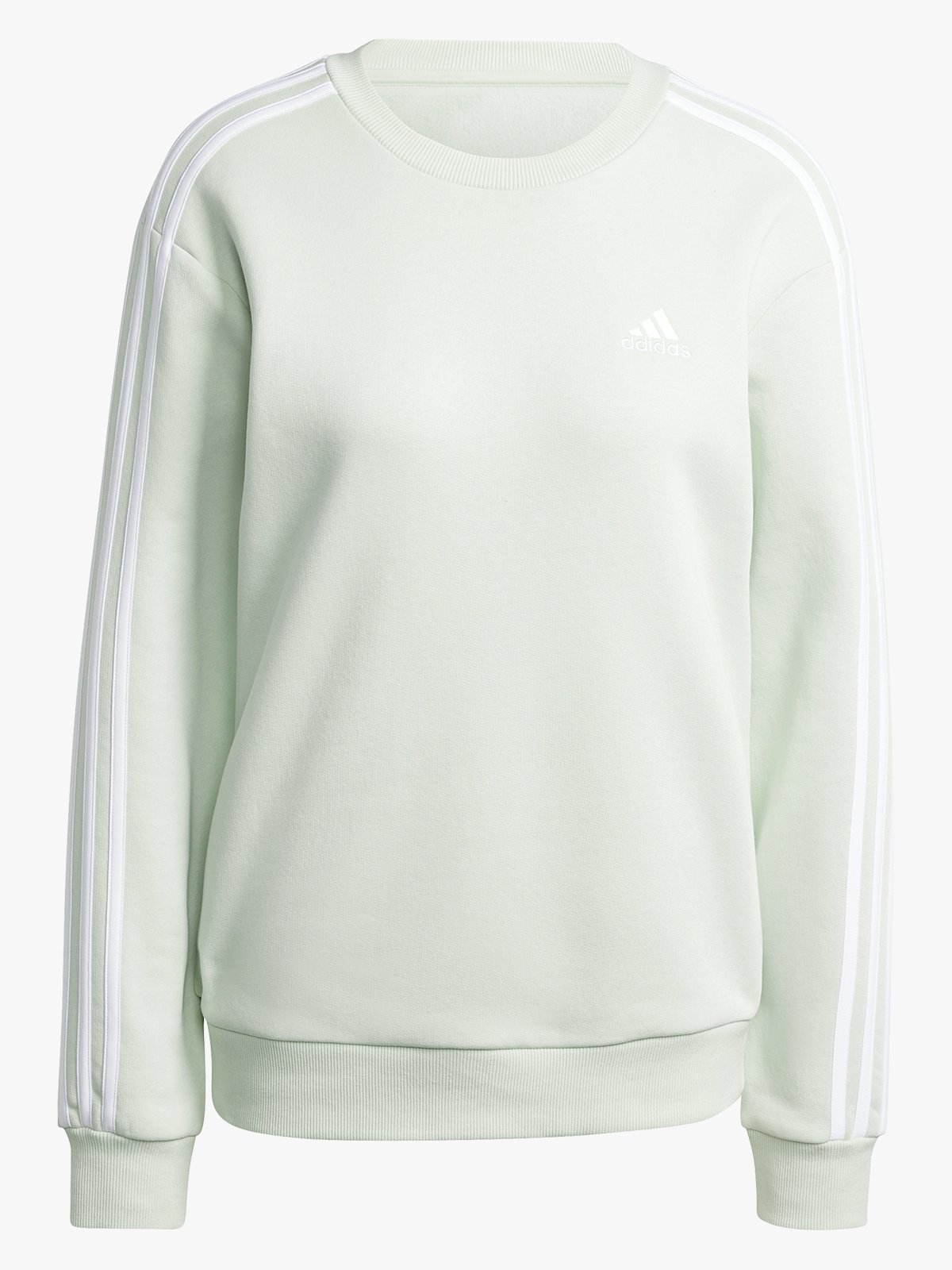 adidas 3-Stripes Fleece Crew Linen Green