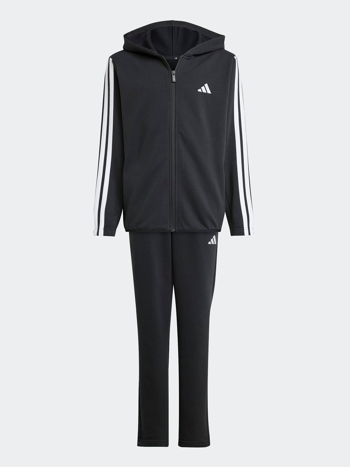 adidas 3-Stripes French Terry Track Suit 220 Junior Black / White