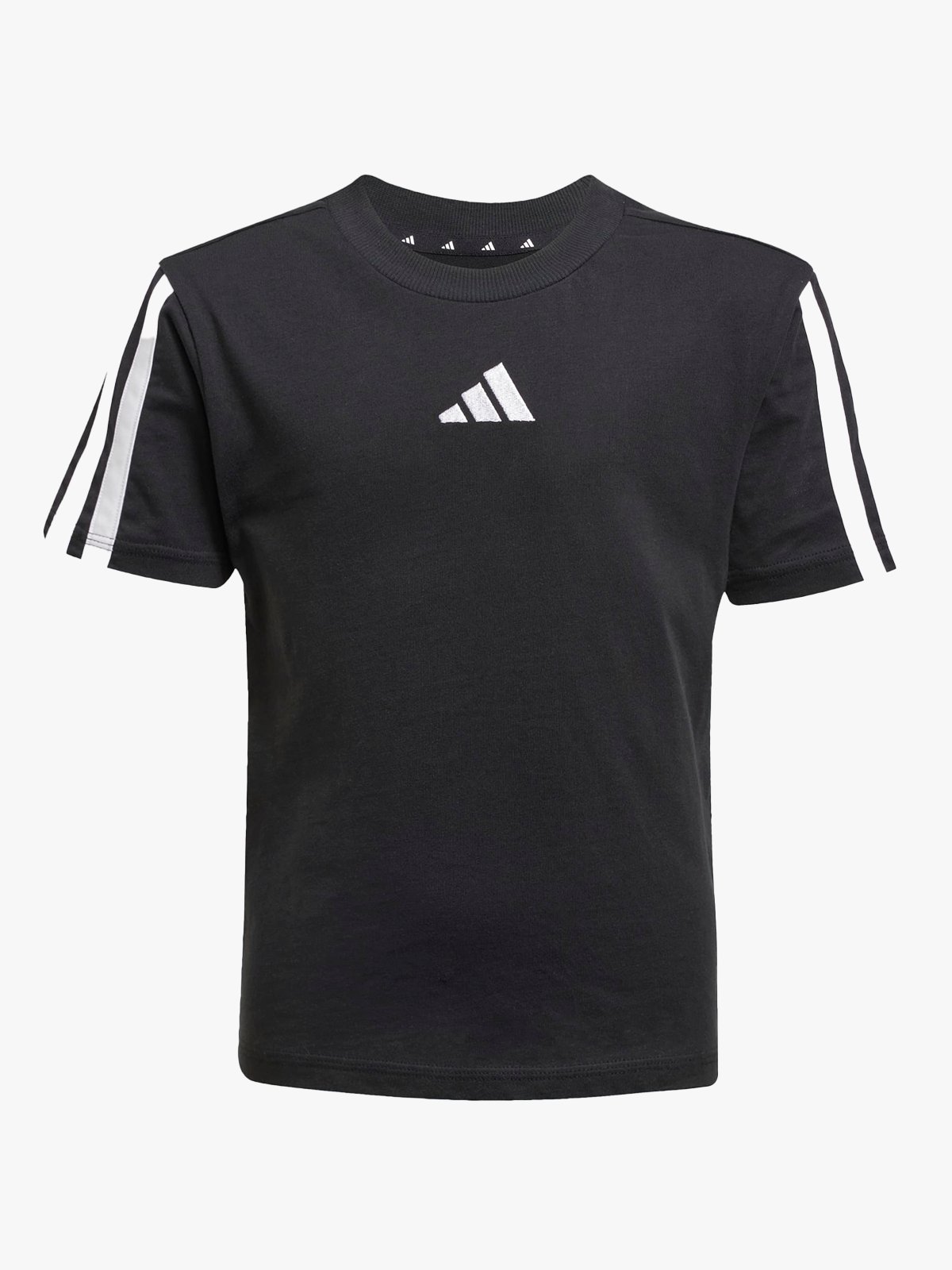 adidas 3-Stripes Tee 160 Kids Black / White